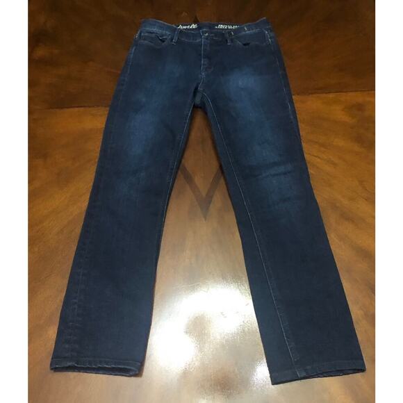 Madewell High Riser Skinny Skinny Ankle Dark Wash Jeans 70s Vibes - Size 25" - Picture 2 of 10